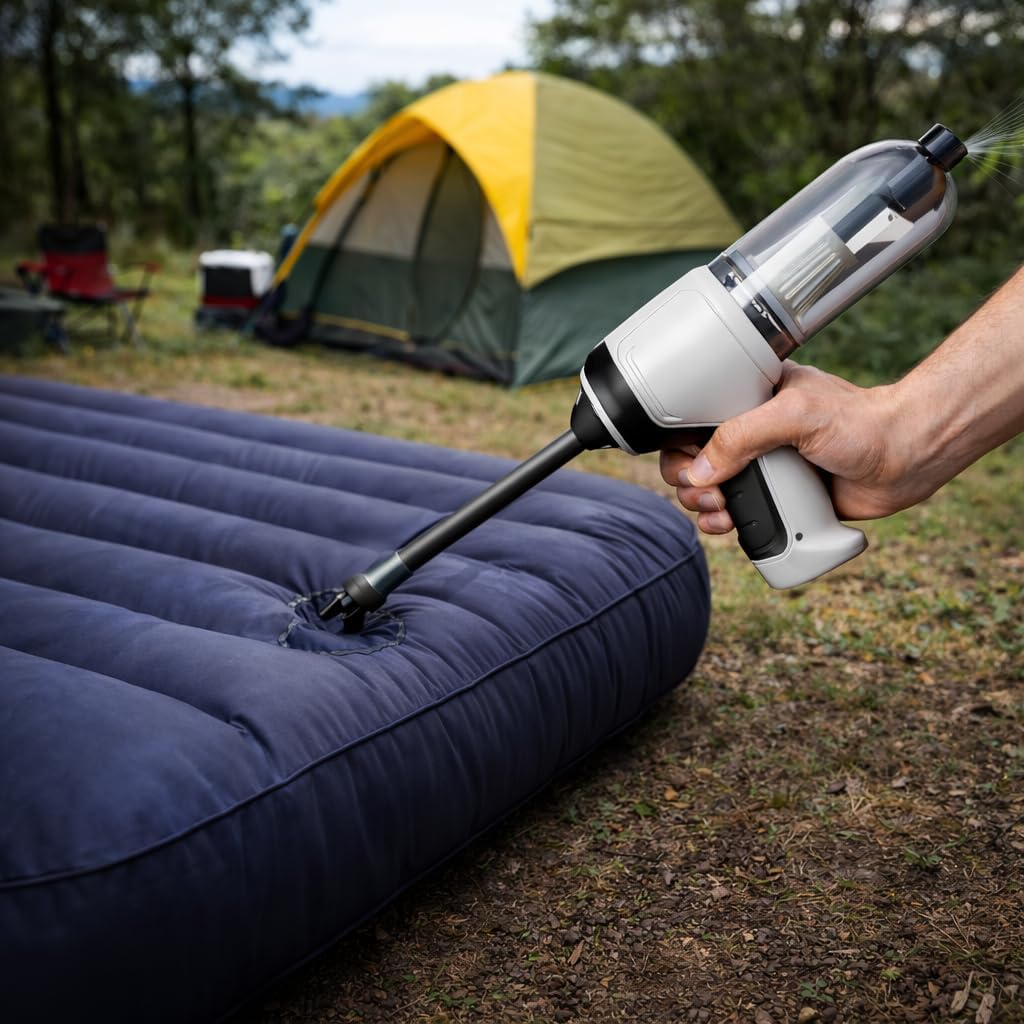 GajetNest Handheld Mini Portable Compact Car Vacuum Cleaner & Blower 3-in-1 with HEPA Filter, Lightweight Design, 25-Minute Running Time, Cordless Rechargeable Crevice Tool - 15000 PA Suction