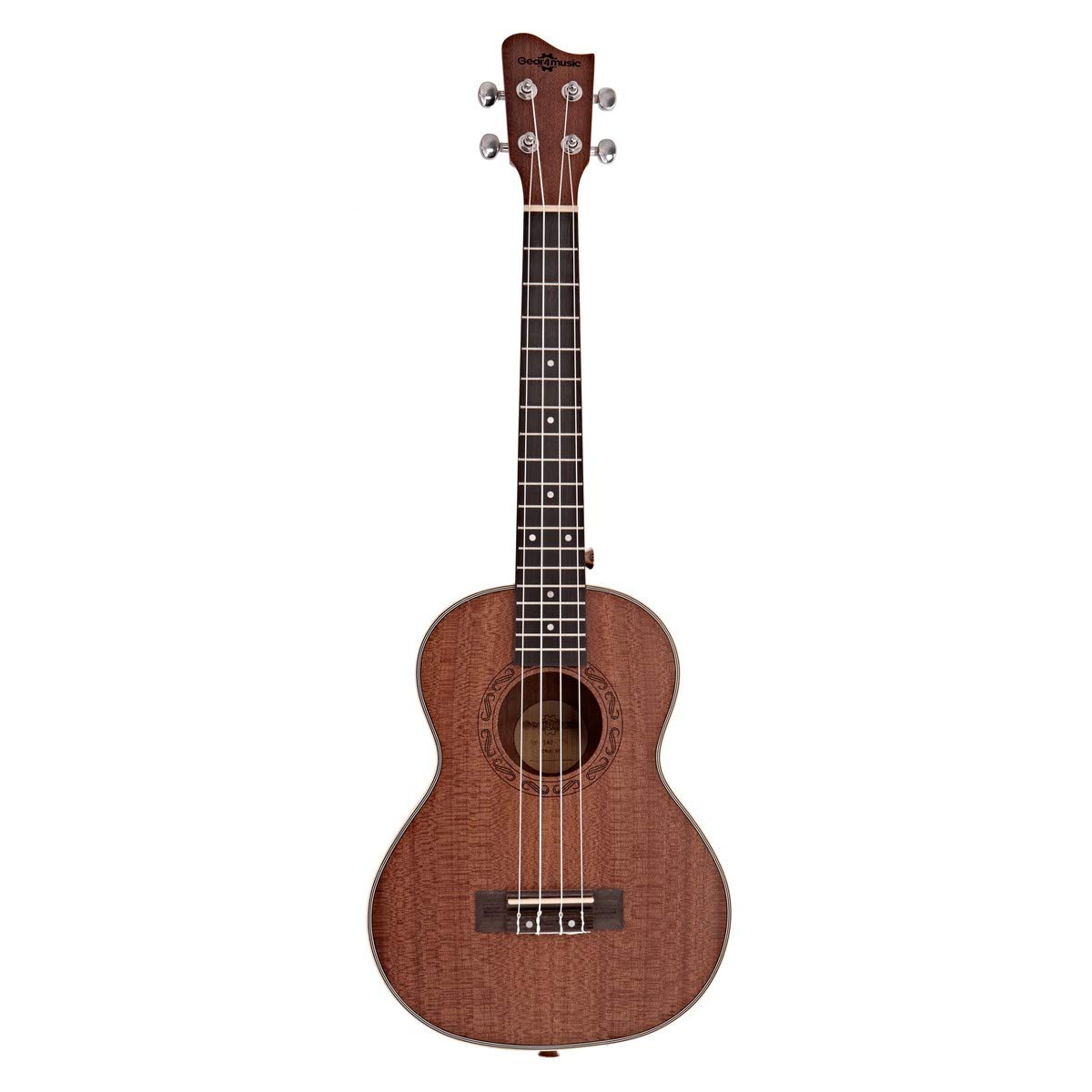 Ukelele Tenor de Sapeli de Gear4music | Tono Distintivo del Cuerpo de Sapele, Diapasón Liso de Tilo, Cuerdas Aquila Premium, Resonancia Tenor Rica y Plena