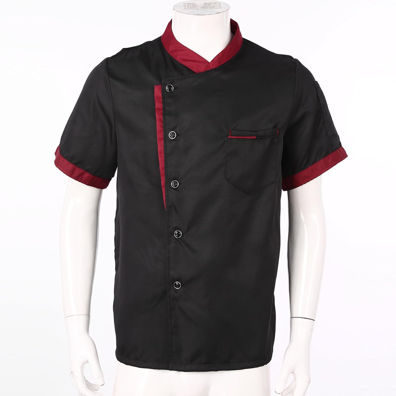 Chef Jacket Short Sleeve Chef Coat Hotel Kitchen Restaurant Work Uniform Shirt for Men Women