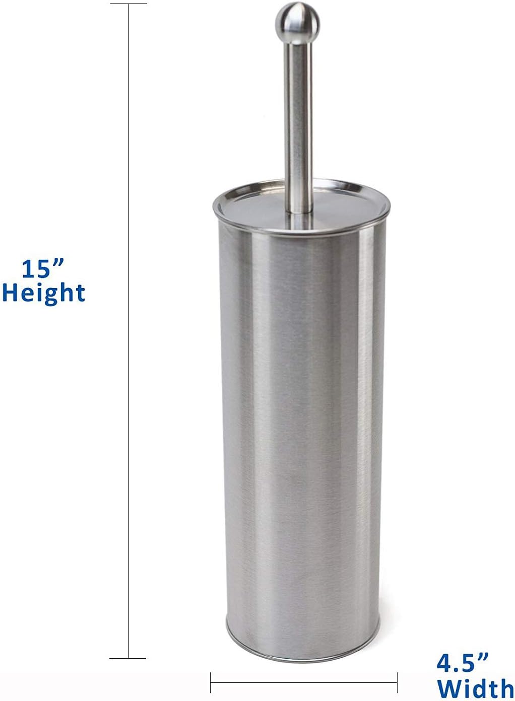 Huji Stainless Steel Toilet Brush and Holder for Bathroom (3, Stainless Steel Toilet Brush)