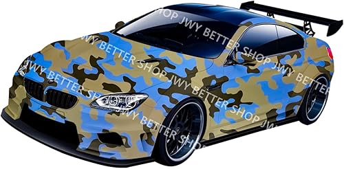 Miniatura 2 de Calcomanía de vinilo de camuflaje brillante para automóvil, impermeable, sin burbujas de aire, hazlo tú mismo (24 x 60 pulgadas (2 pies x 5 pies),