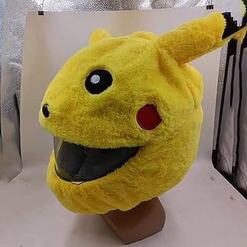 Funda para casco de motocicleta, divertida funda para casco de motocicleta, a prueba de polvo, cubierta decorativa de felpa de dibujos animados,