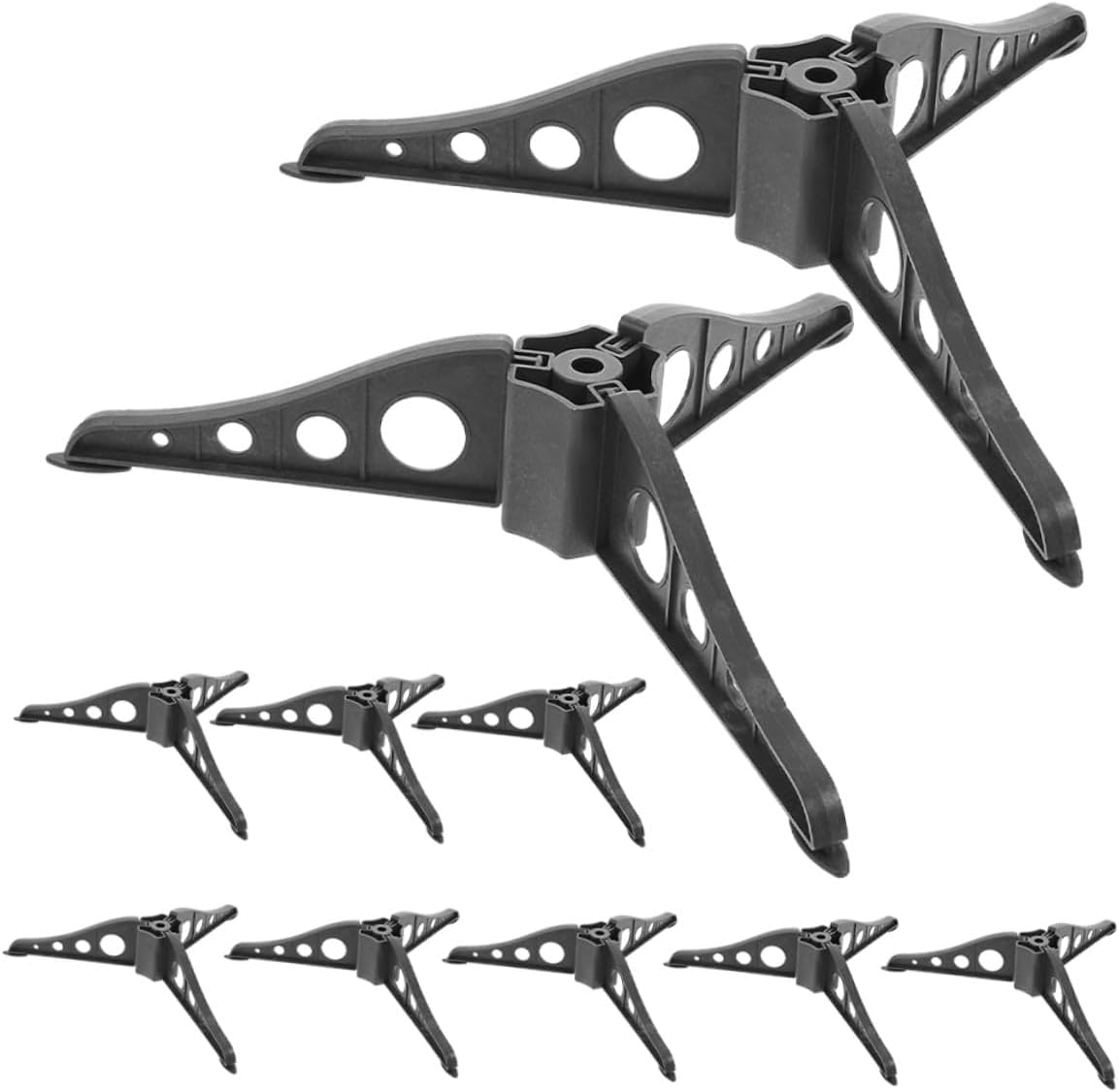 BESPORTBLE 10pcs Black Plastic Christmas Tree Stand Base Xmas Tree Bracket Support for Artificial Easy Installation Decorative Stable Holder