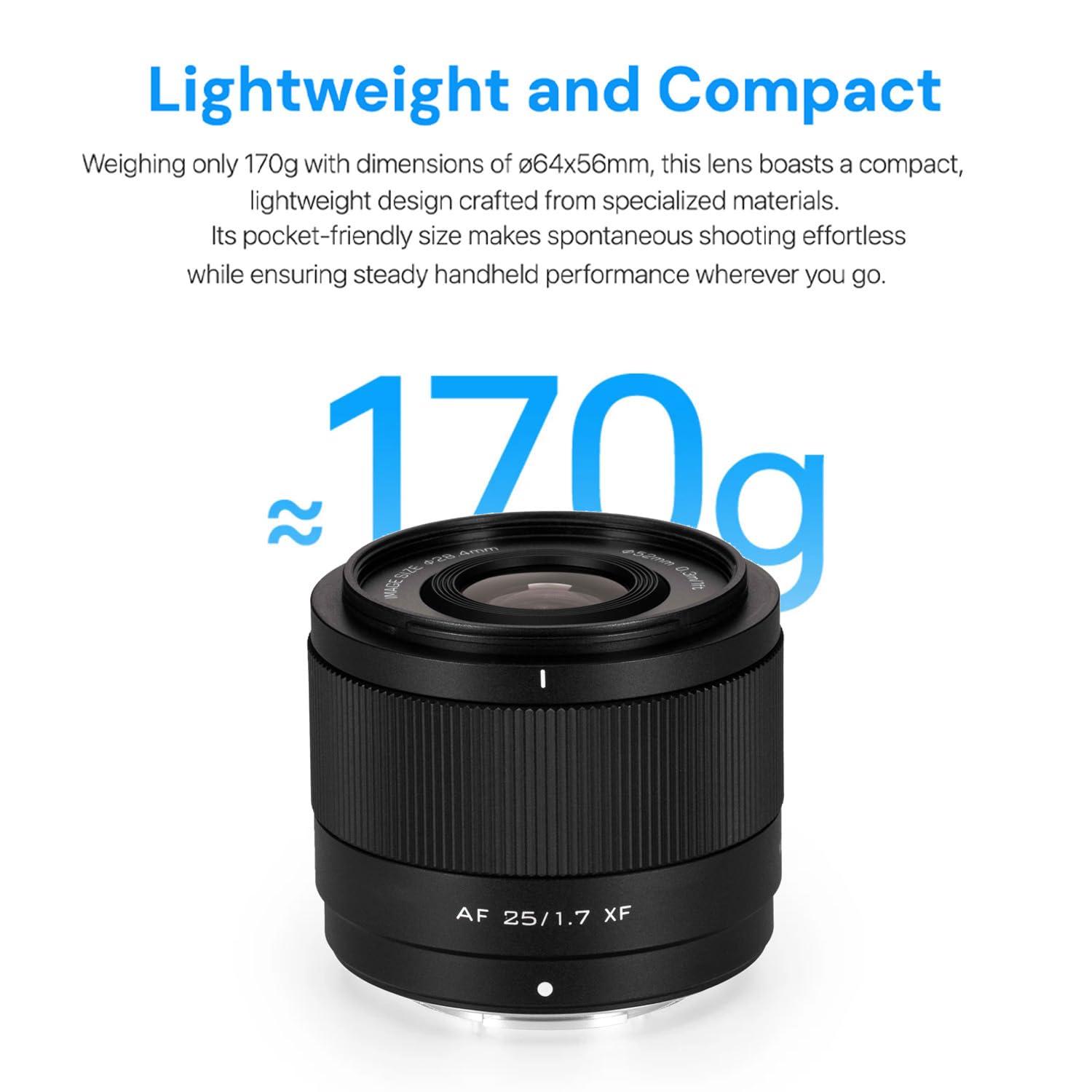 Viltrox AF 25mm f1.7 AIR AF APSC Lens Compatible with Fujifilm X
