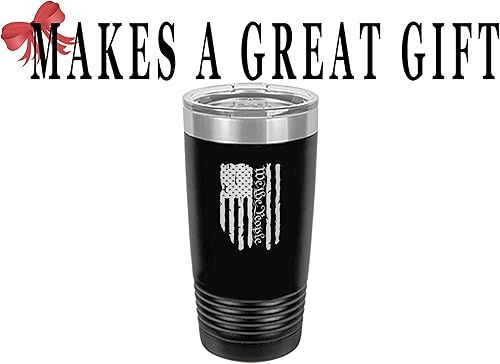 Miniatura 4 de Rogue River Tactical Subdued Black US Constitution Tattered We The People Flag - Taza de viaje de 20 onzas con tapa aislada al vacío, regalo militar