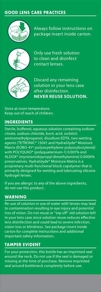 Opti-Free Puremoist Multi-Purpose disinfecting Solution with Lens case, 16 Fl Oz : Health & Household