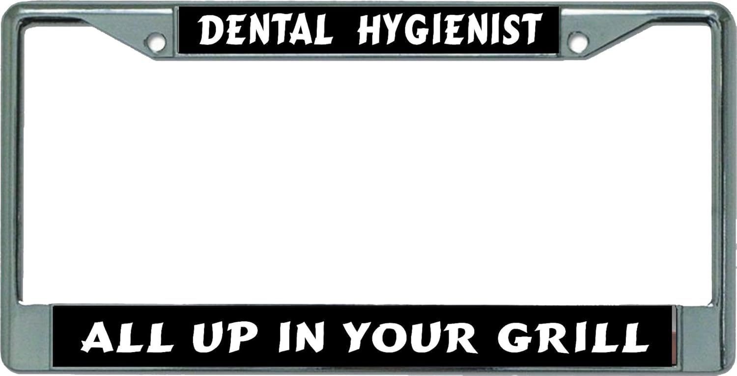 Dental Hygienist Chrome License Plate Frame