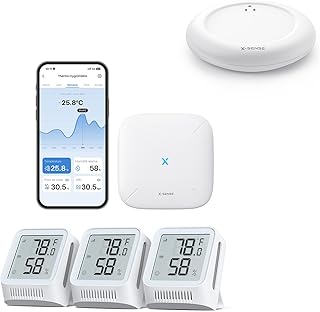 X-Sense WLAN Thermometer Hygrometer Innen und Smarter Wassermelder STH0A31+ 1er Set SWS0A