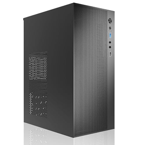 TGDGAMER T1 Micro ATX PC Case, Support MATX, Mini-ITX, Micro ATX case Slim , USB3.0x1, USB2.0X1, I/O Port, Black