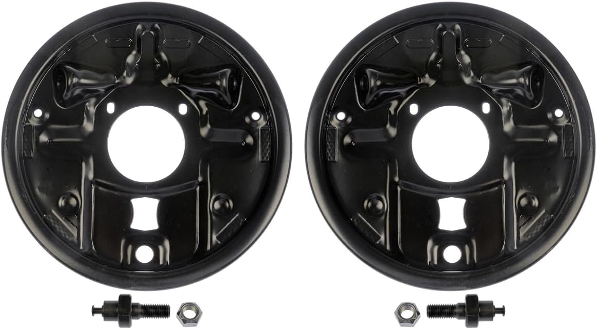 Inline Tube 1978-82 9 1/2" Rear Drum Brake Backing Plates w/Studs & Nuts, 2pc