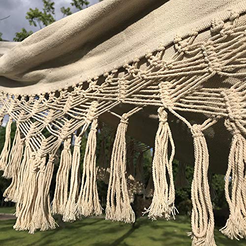 Hi Suyi FBLSDCW5 Handmade Cotton Woven Balcony Hammock Hanging Rope Chair Porch Swing thumb #3