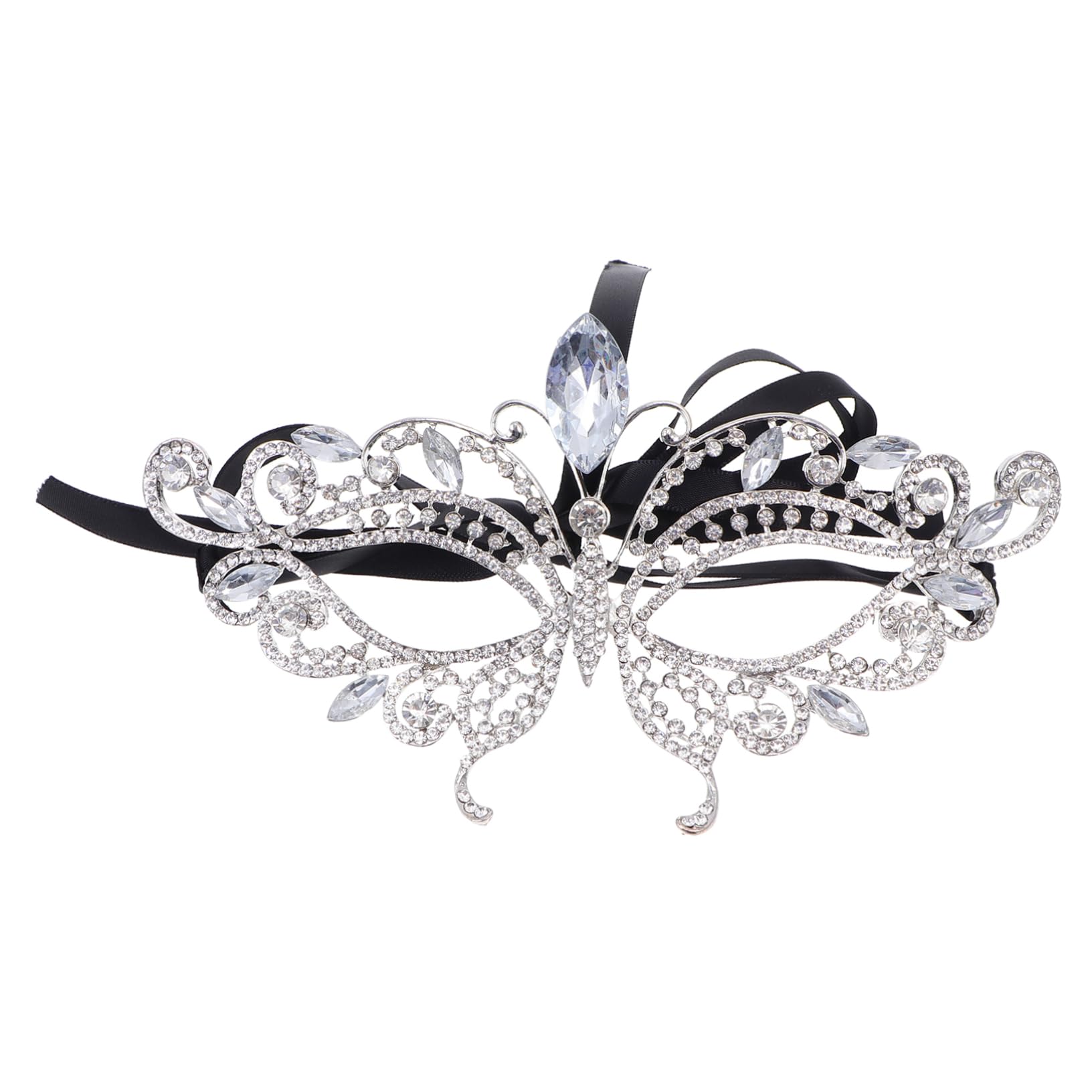 VALICLUD 1pc Rhinestone Masquerade Mask Elegant Face for Parties Ribbon for Comfort for Halloween Carnival Weddings and Costume Events
