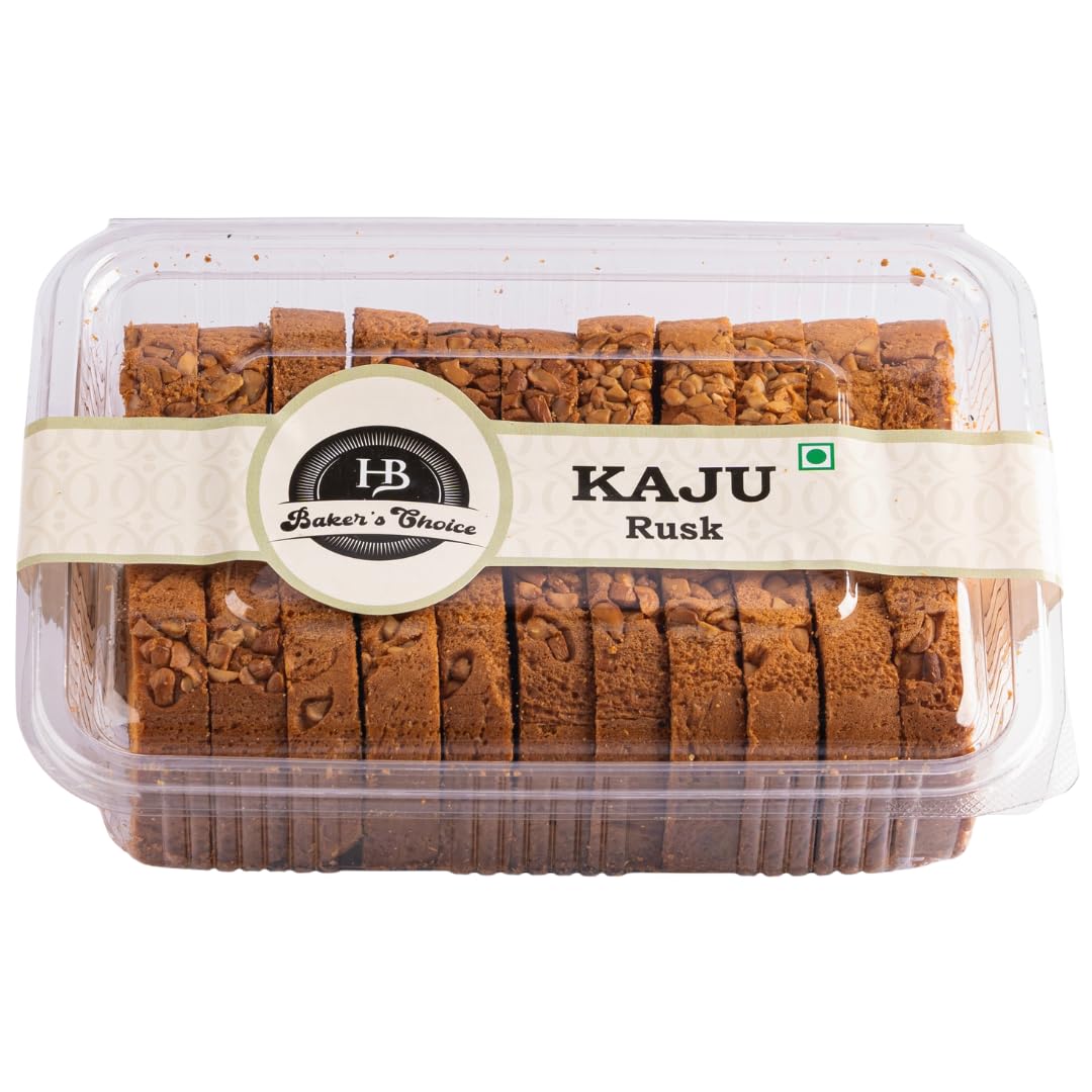 HB Bakers Kaju Rusk – Crunchy, Buttery & Delicious Indian Snack for Tea Time, 275g-image-42