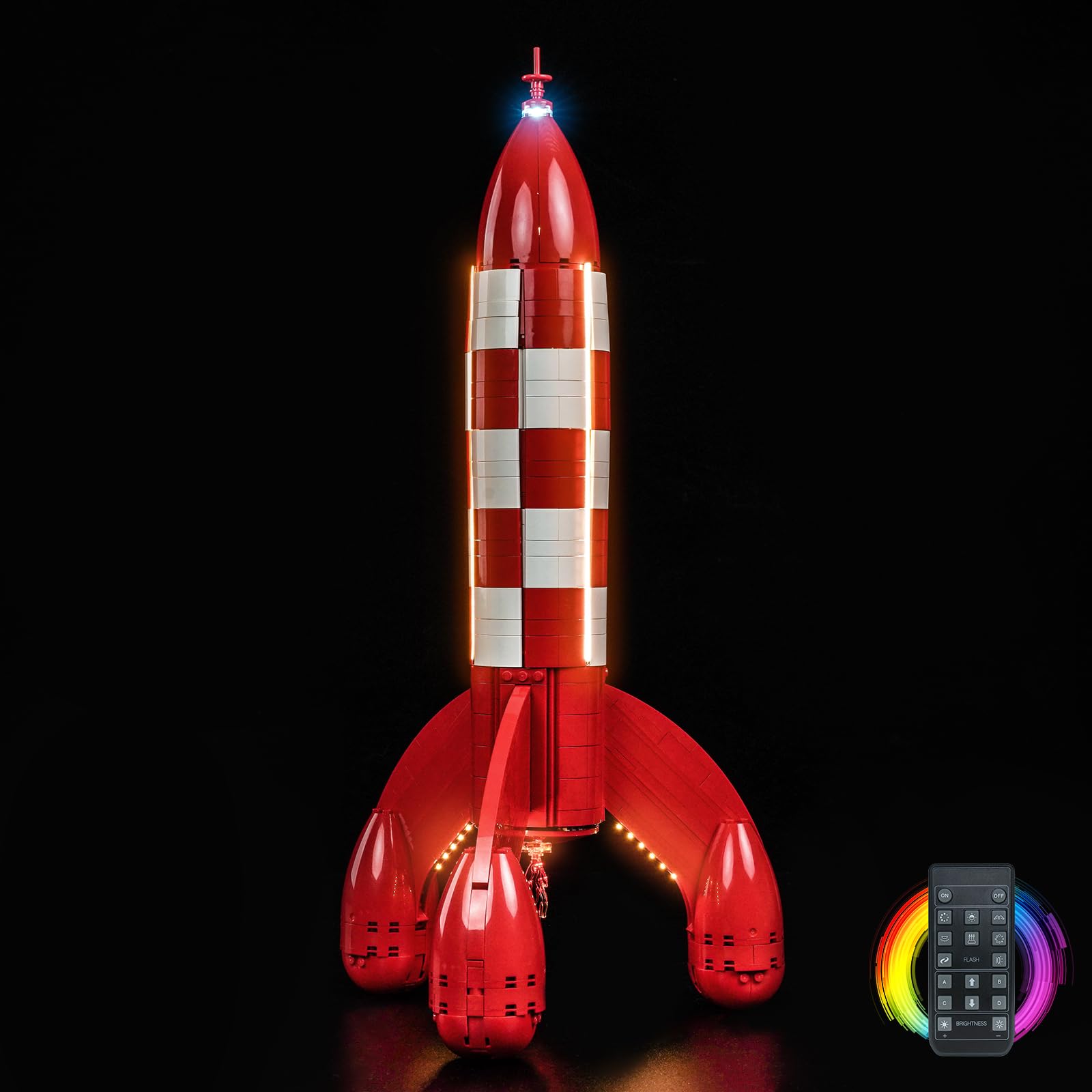LocoLee Licht Kit kompatibel mit Lego Mondrakete 21367, (kein Modell, nur Licht) Dekorative Beleuchtung Set Compatible with Lego 21367 Moon Rocket