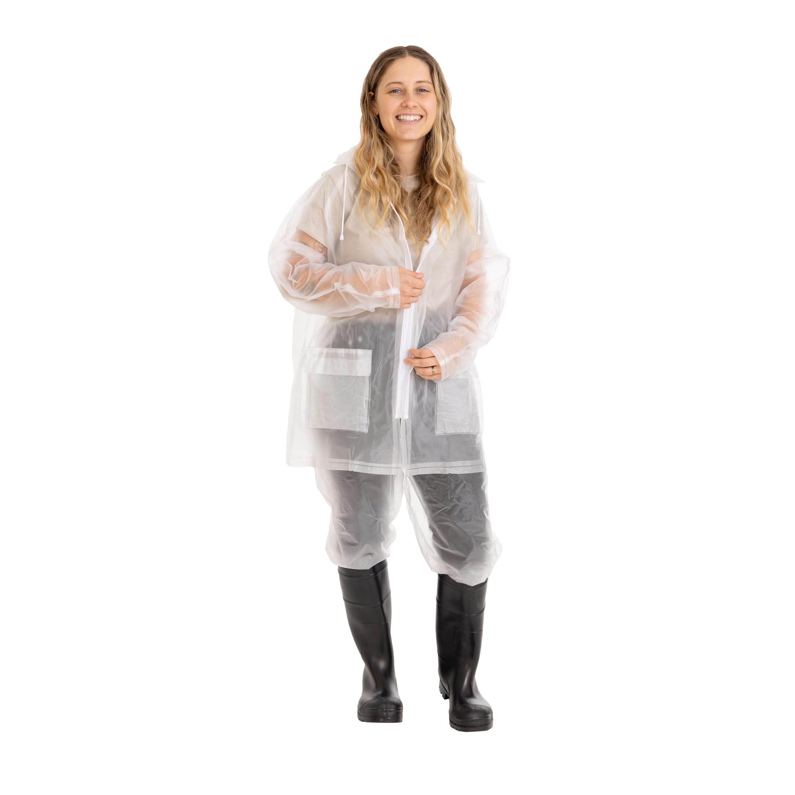 StanSport Clear-M - Traje Impermeable de Vinilo con Capucha, tamaño Mediano