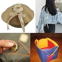 Vista 7 de Wolfride 100 Sets Brass Grommet kit 10mm 3/8" Inside Diameter Canvas Fabric Grommet Kit Tarp Eyelet kit (4 Colors)