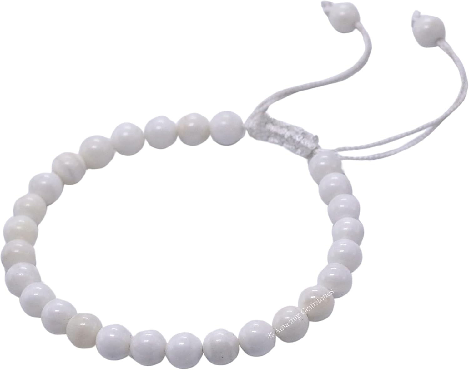 Amazing Gemstone Crystal Agate Bracelet, Gifts For Men and Women - Protection Healing Crystal Bracelet - 6mm Gemstone Beaded Adjustable Bracelet, Pulseras Para Hombres Mujer Stocking Stuffers