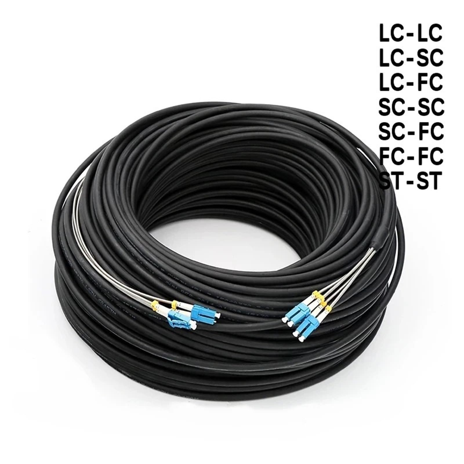 Cordon de raccordement à Fibre Optique monomode 10 m, LC, SC, FC, St, 4 conducteurs, câble de raccordement multimode SM, FTTH, FTTA, 4 Fibres(SC-SC MM)