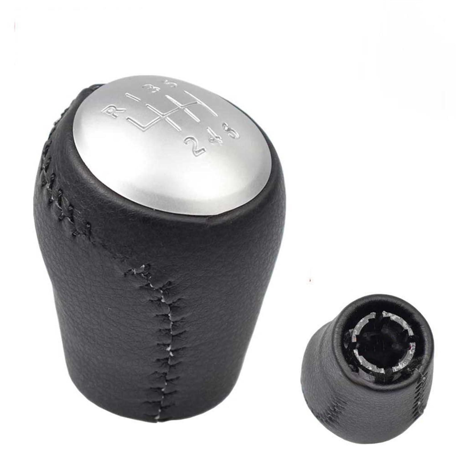 FSOZDBBPL Automotive Parts Leather Manual 6 Speed Car Shift Gear Knob Lever Handball for Nissan Juke F15 for X-Trail T31 for Qashqai MKI J10 JJ10(6 Speed no Hole)