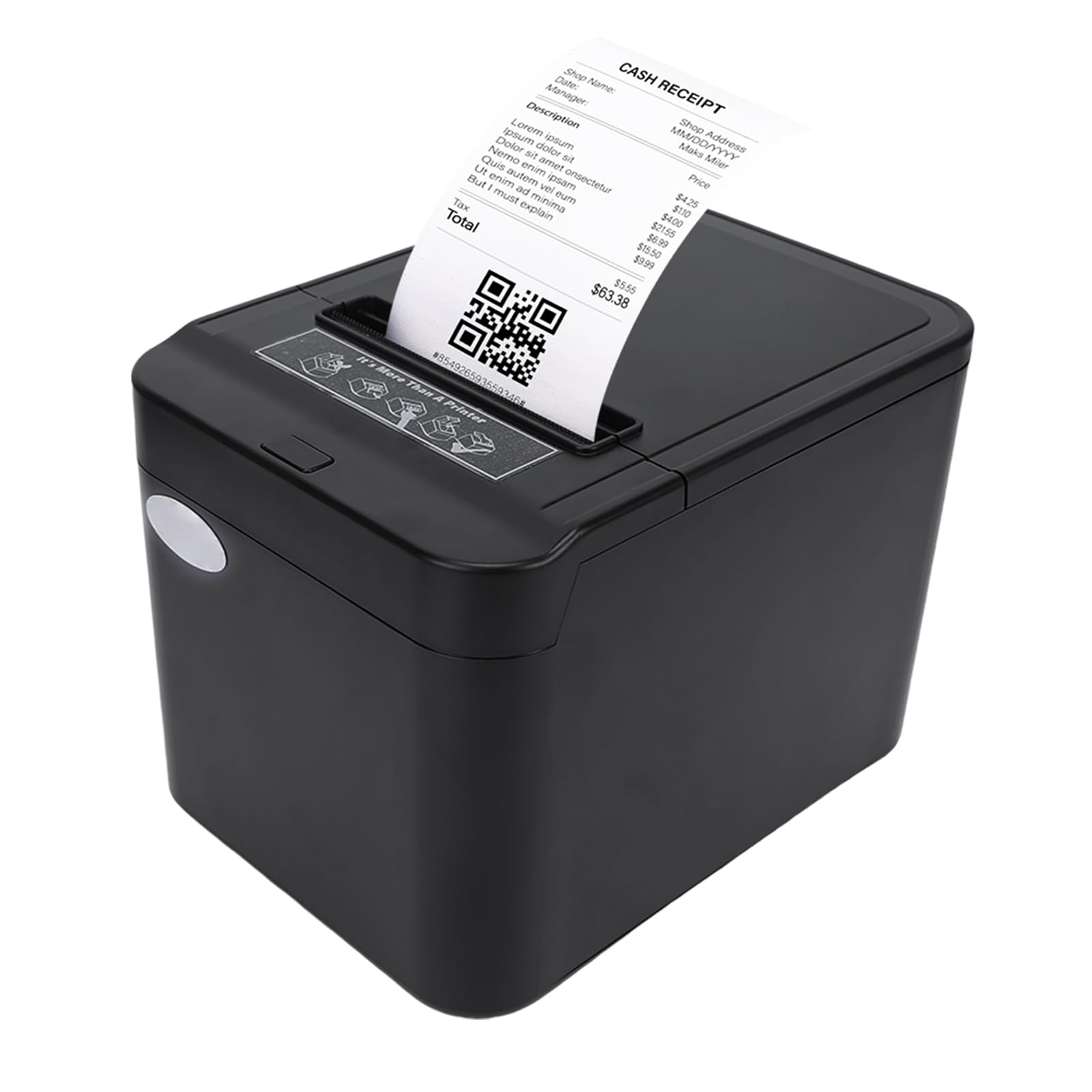 Dwukolorowa Termiczna Drukarka pokwitowań 80 Mm dla Restauracji w Supermarketach Szerokość Druku 72 Mm Port USB + LAN Connect System (Wtyczka UE)