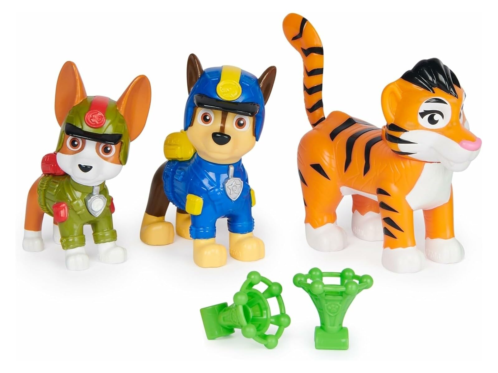 Paw Patrol: Jungle Pups Chase, Tracker & Tiger Action Figures with Projectile Launcher, Kids’ Toys for Boys and Girls Aged 3 and Up