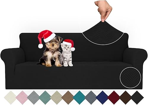 Miniatura 8 de JIVINER Fundas elásticas para sillón de 1 pieza, fundas para sofá de 1 plaza con parte inferior elástica para niños, mascotas (S, rombo beige)