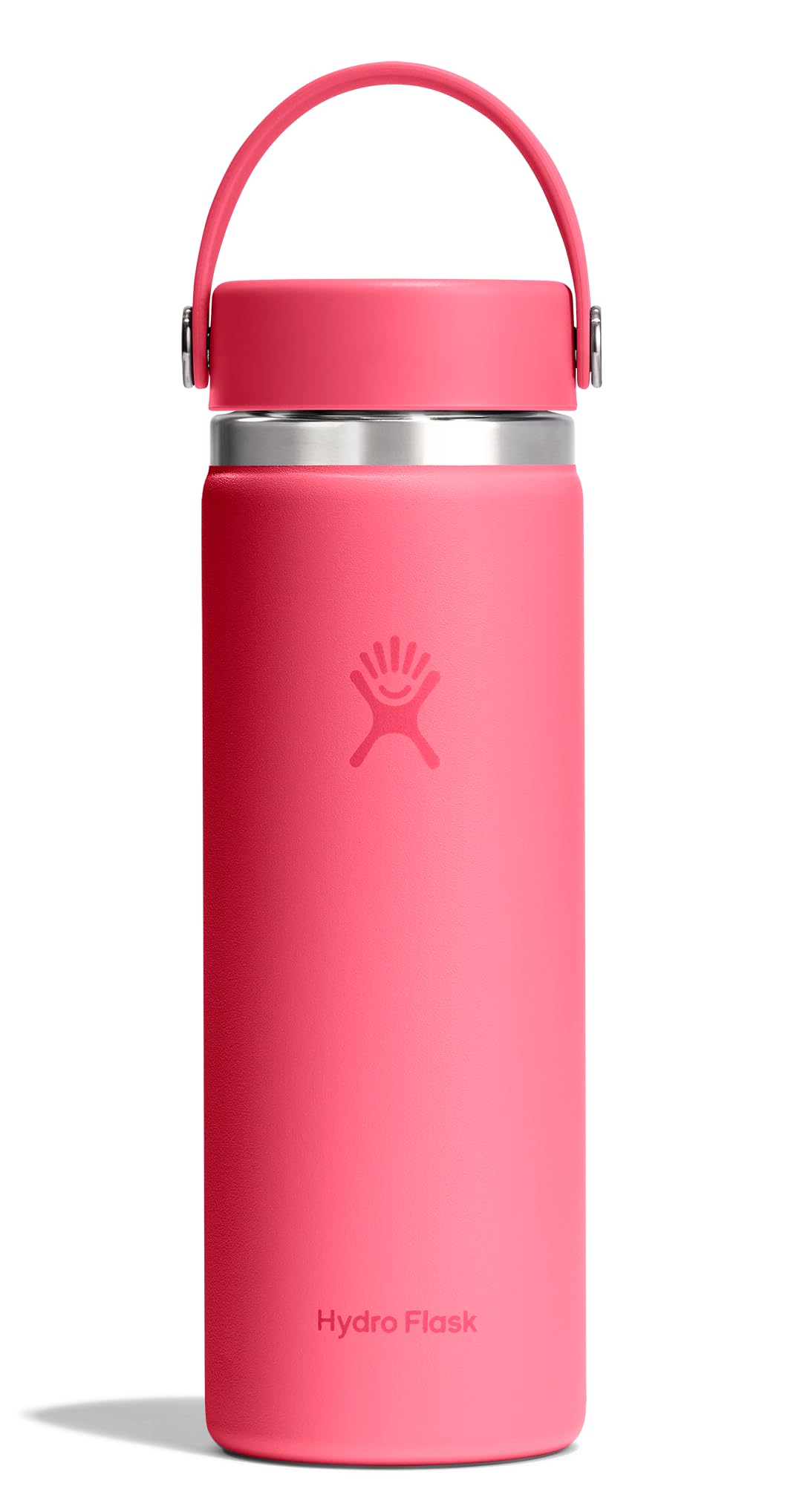 Hydro Flask Water Bottle - Insulated Stainless Steel - Wide Mouth Flex Lid, Non Spill, Leakproof and Refillable in 20 Oz Popstar Pink
