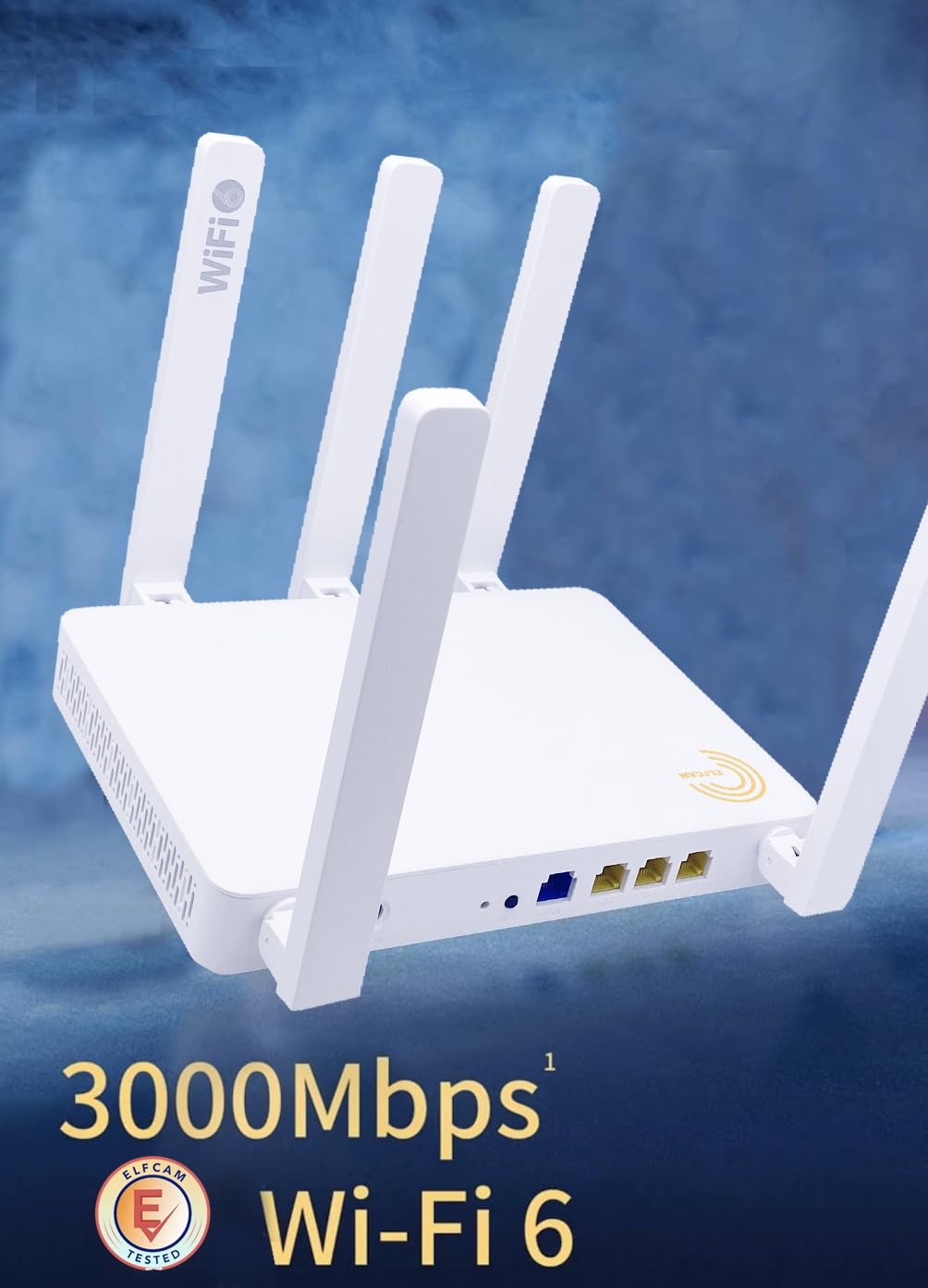 Elfcam® - Sistema Mesh Router WiFi 6 (AX3000), Ethernet Port WAN 2,5Gb RJ45, Dual Band WiFi 6 Mesh Router, fino a 3000 Mbps, ideale per allungare il tuo Freebox Ultra e Orange Livebox 6