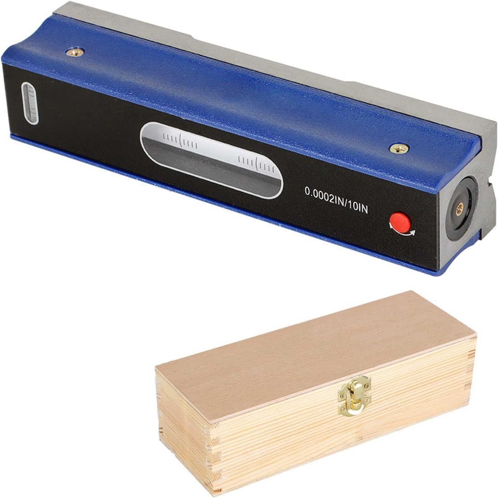 kimllier 8 Inch (200mm) Master Accurate Level Accuracy 0.02mm/m with Wooden Box Fit for Machinery Tool