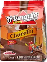 Achocolatado em Pó Chocotri, Embalagem de 400g, Triângulo.