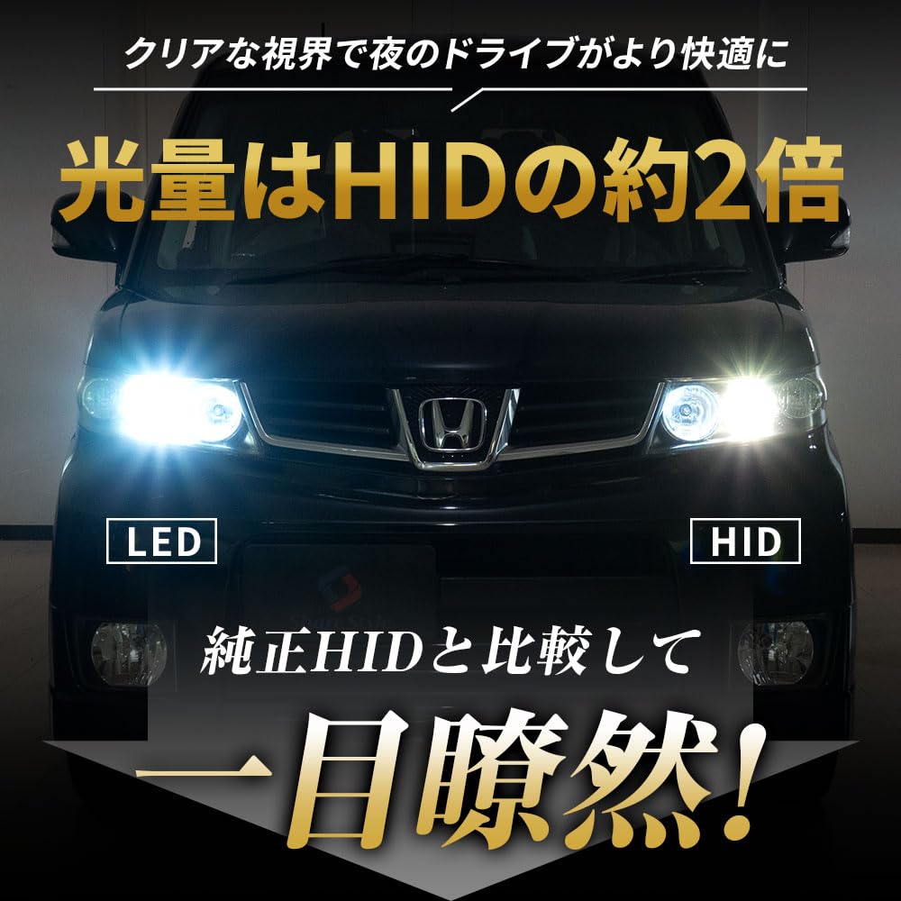 HID LEDヘッドライト 2個セット Amazon | シェアスタイル 汎用 純正HID車両交換 LED ヘッド