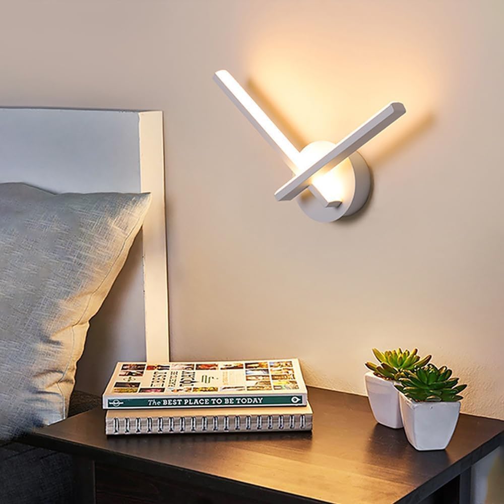 Modern LED Energy-Efficient Wall Sconces European 10W Hardwired LED Wall Lighting Fixtures Interior Decor Wall Lamp White Iron Art Body+Acrylic Shade Wall Lamp for Bedroom Living Room Hallway