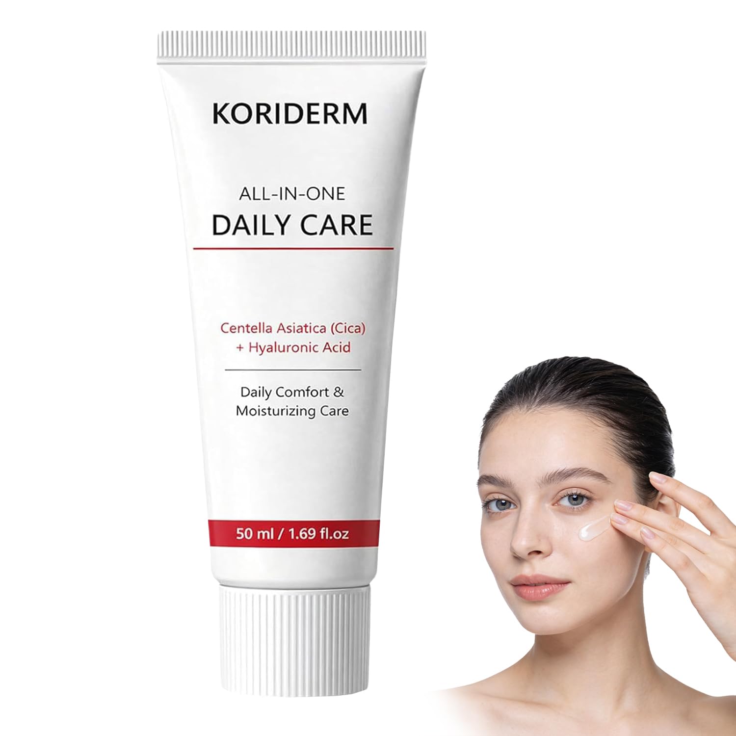 Koriderm Time Reverse Cream, Koriderm Time Reverse Cream All-In-One, Contains Centella Asiatica Collagen & Hyaluronic Acid, Hydrates, Firms Reduces Wrinkles, Suitable for Day and Night Use(2 bottles)
