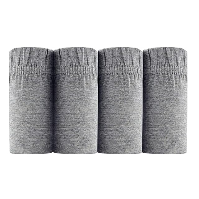 4pcs Mens Underpants Set Cotton Boxers Shorts Large Size Male Panties Underwear Gray 4XL code