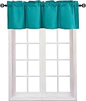 Vista 83 de JIUZHEN Cortinas de cenefa para ventana de cocina, cenefas para ventana de sala de estar/sótano, cortinas de ventana de baño, aislamiento térmico