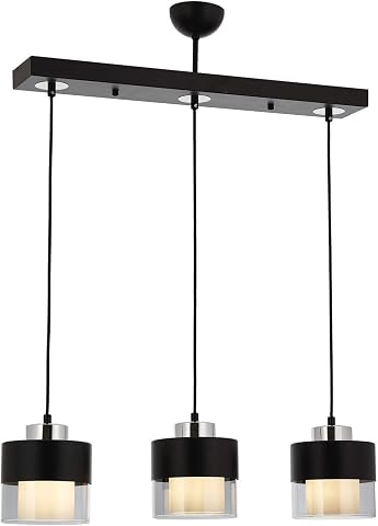 Avonni AV-60193-3Y-BSY Siyah Boyalı Modern Avize E27 Metal Cam 70x15cm