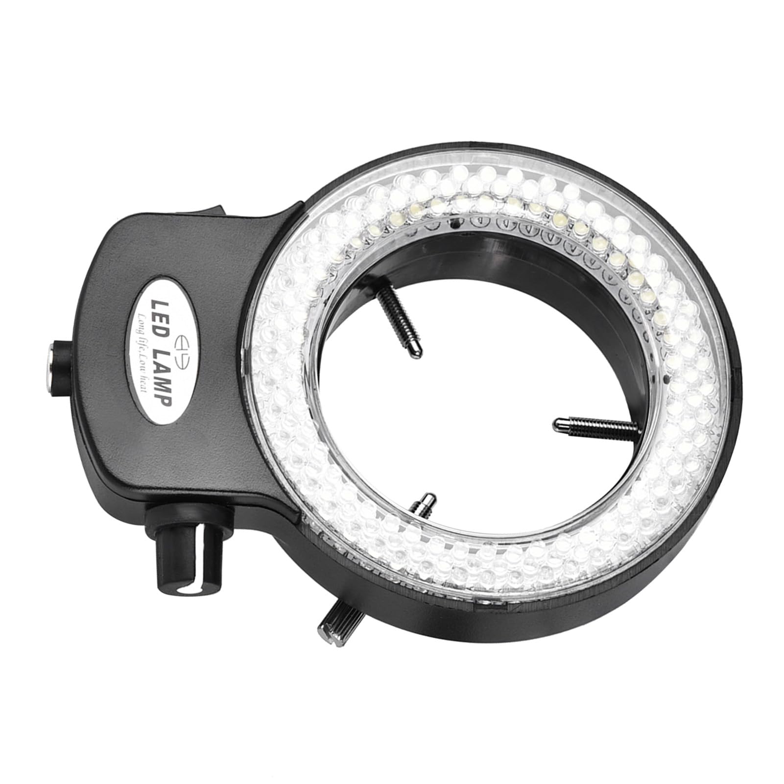 Anillo de Luz LED para Microscopio Estéreo, 144 Ajustable, Negro, Enchufe EU 110-220V