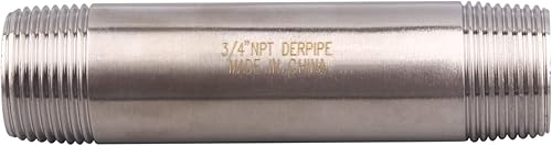 Miniatura 101 de 1/2" X 1/2" NPT Macho NPT Acero Inoxidable 304 Acoplamiento De Tubo De Acoplamiento De Acoplamiento De Tubo De Montaje 4" Longitud