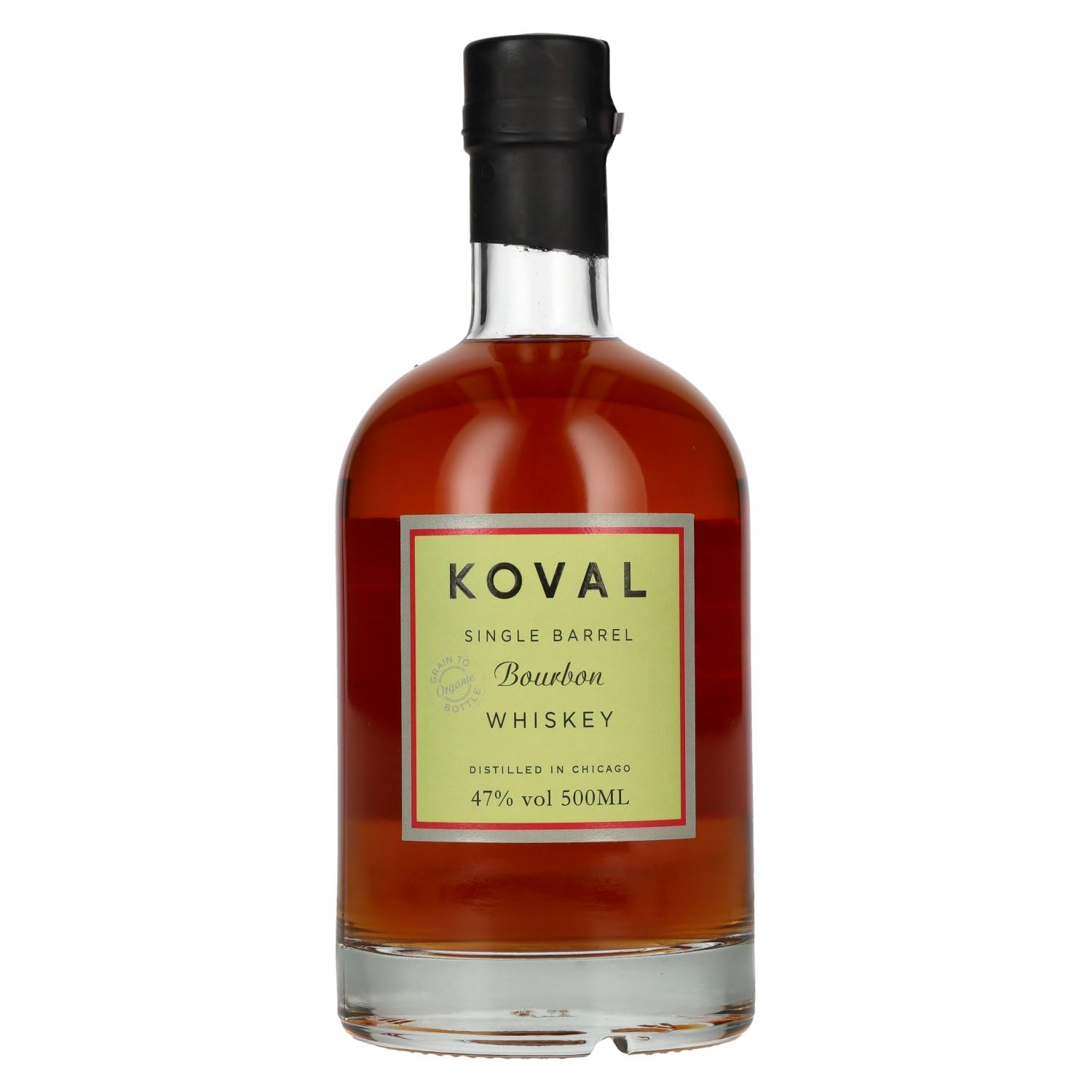 Koval I Bourbon Single Barrel Whiskey I Komposition von Mais und Hirse I 47% Vol. I 500 ml
