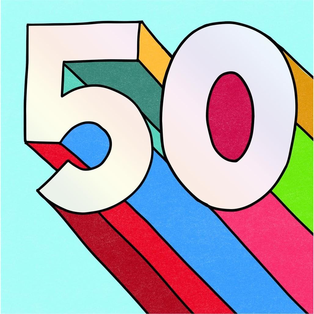 Aazon.co : Hallark 50th Birthday Card - Conteporary Text Based Line - View #10