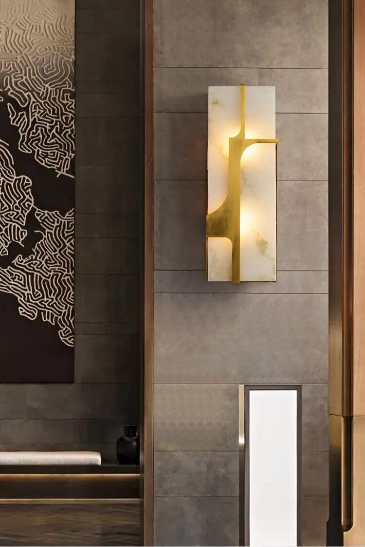Elegant Marble & Copper Wall lamp