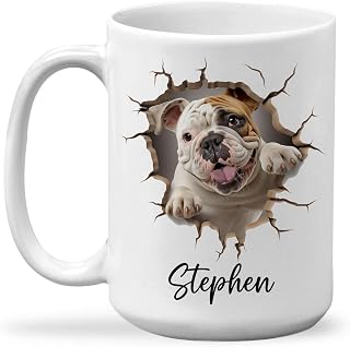 Kaffemugg personlig Bulldog älskare keramisk kopp dekorationer keramiska muggar ny personlig mugg för alla köksartiklar kontor 330 ml