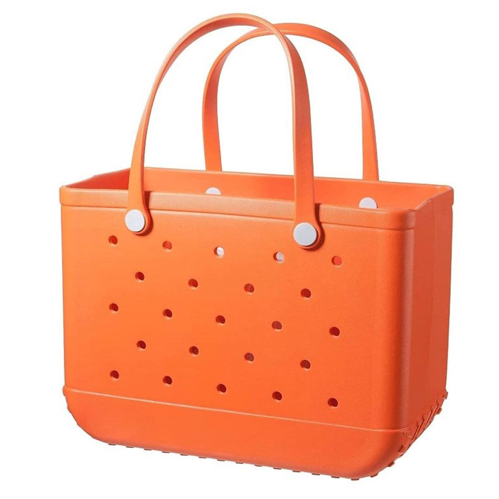 GEBBEM Bolsa de playa grande, bolsa de goma, bolsa de playa grande, bolsa de compras grande de goma EVA con agujeros, bolso deportivo para playa, bolsa de compras abierta duradera lavable para verano, playa,