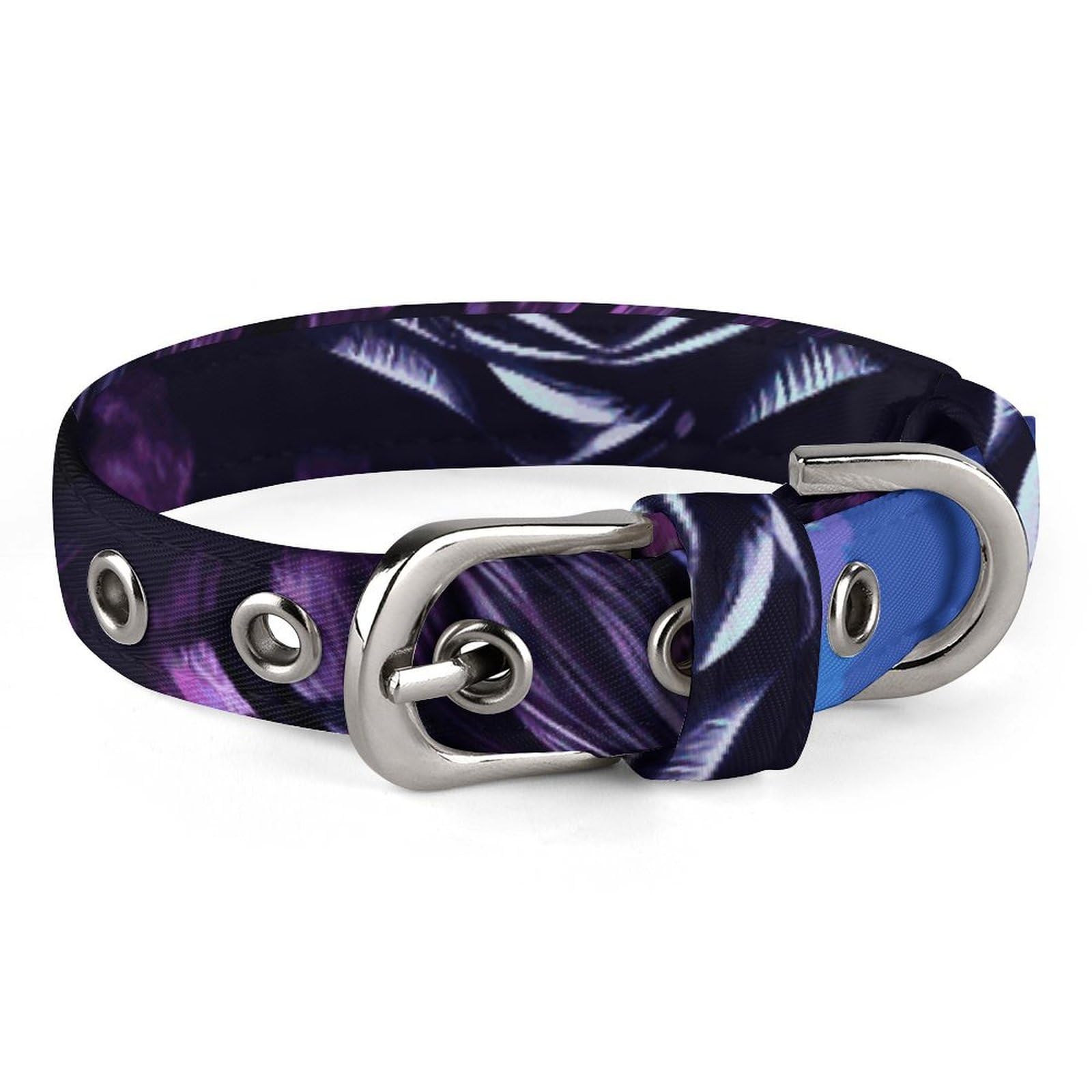 Collier chien violet hibou réglable contre les fuites de petits animaux
