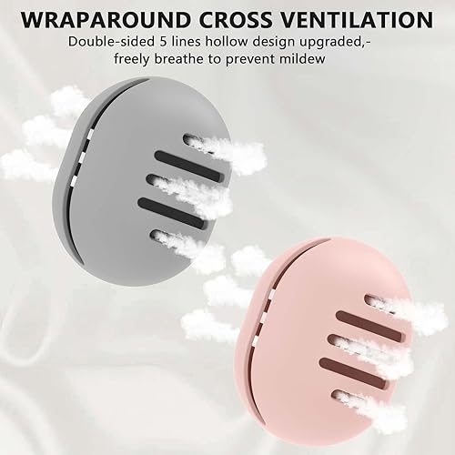 Miniatura 27 de 4 piezas de soporte para Beauty Blender Estuche de soporte para esponja de maquillaje de silicona transpirable de doble cara para viajes o uso