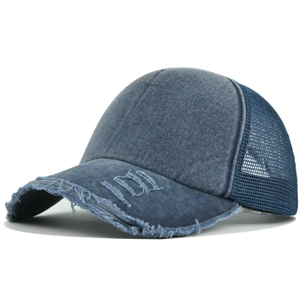 Casquette de baseball en coton premium et patchwork en maille fine pour homme et femme