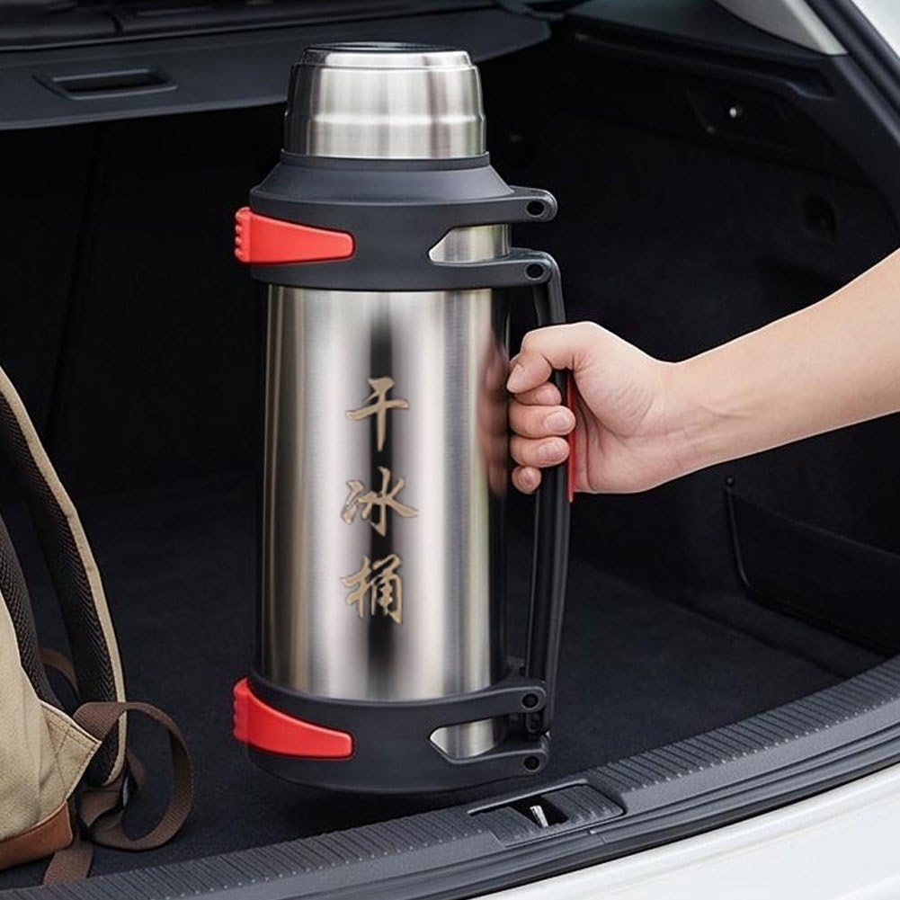 Wudaizhi Secchiello per Ghiaccio Secco 3 Litri, Grande capacità - Contenitore Isolante in Acciaio Inox 304 per Conservazione di Frutti di Mare, Preparazione di Cocktail E Lo Stoccaggio di Ghiaccio