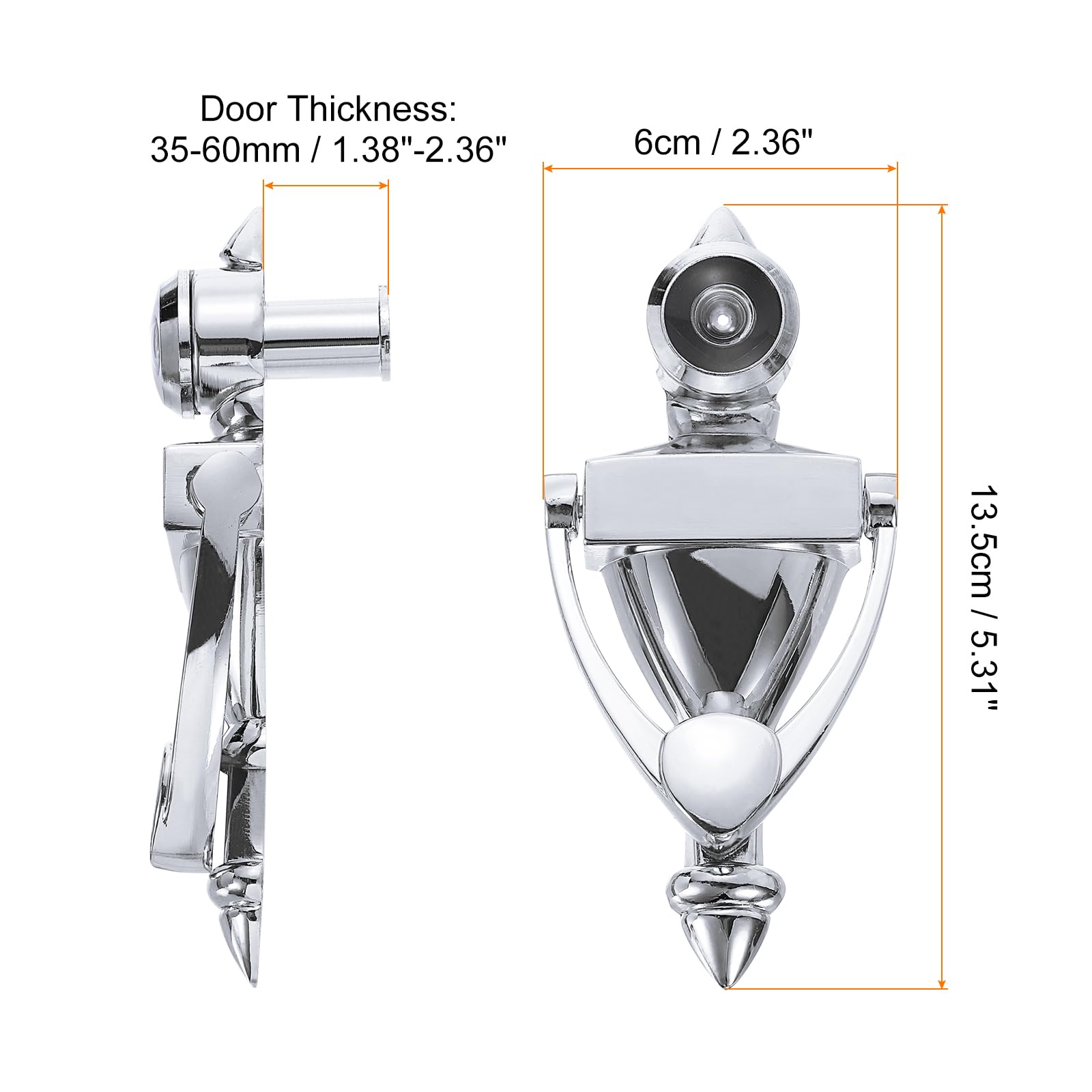 PATIKIL 9/16" Door Knocker with Viewer - Image 2