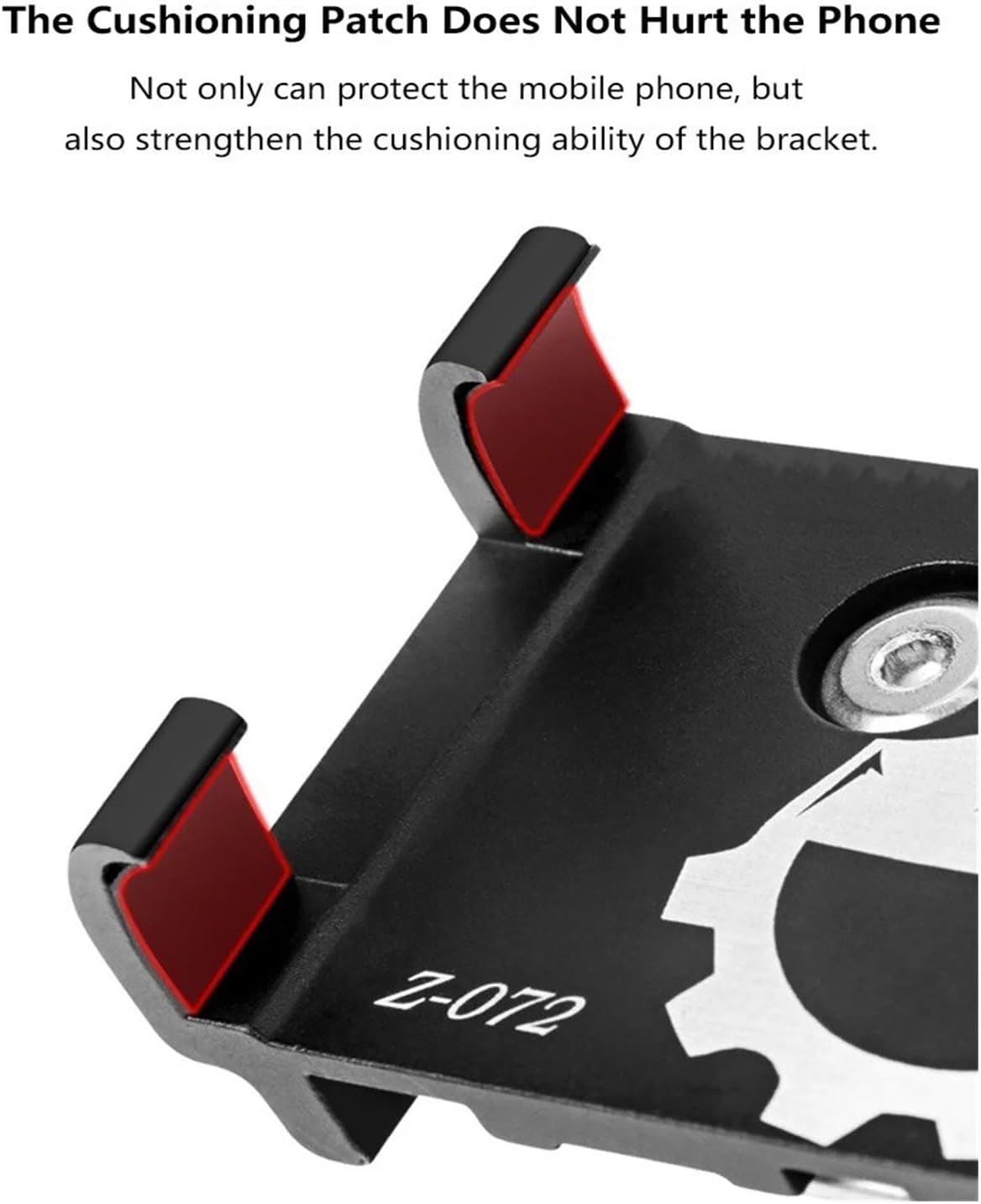 Bike Phone Mount Aluminum Alloy Bike Phone Holder Bicycle Cell Mount Handlebar Bicycle Phone Holder(Black)
