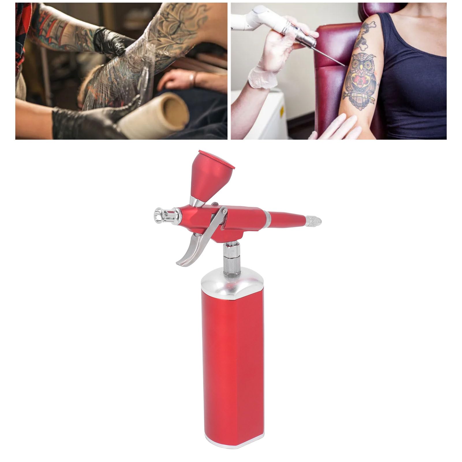 Fafeicy Mini Airbrush Kit, Aluminium Legierung Handheld Airbrush Pistole,